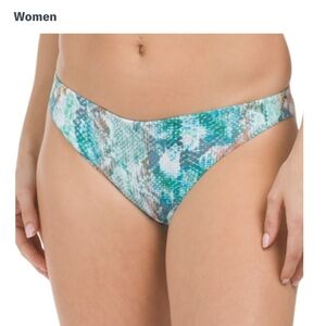 Vitamin A-Bermuda-Midori-Snakeskin Multicolor Swim Bottom-Nylon-Elestane.
